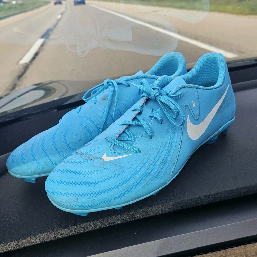 Nike Phantom GX 2 Club MG Soccer Cleats Blue Fury White Men's Size 13 FJ2557-400